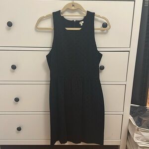 JCrew black clip dot dress size small